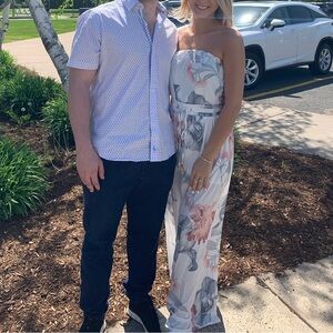 Floral Strapless Jumpsuit